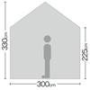 Quest 3x3m Giza folding gazebo