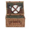 4 Person Green Tweed Hamper