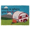 Heavy duty coir Home is where you tow it (caravan) mat