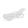 Lara poly-propelene sun lounger with arms (White)