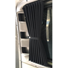 Ford Transit Custom Black LWB Barn Door Curtains 2012 onwards