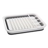 Collapsible-wares dish rack with cutlery holder