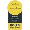 6 Pole Multicoloured Polythene Windbreak