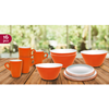 Omada Orange Eat Pop 16 piece dinner Set