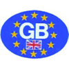 W4 Oval Euro GB Sticker