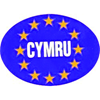 W4 Oval Euro CYMRU Sticker