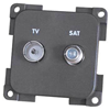 CBE Grey TV & Satellite Socket