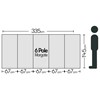 6 Pole Multicoloured Polythene Windbreak