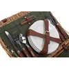 4 Person Green Tweed Hamper