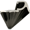 Polyplastic Black 1555mm Notched Clip in Hinge Bar