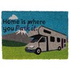 Heavy duty coir Home is where you park it (motor home) mat