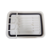 Collapsible-wares Dish Rack with Cutlery Holder and Sink Drainer