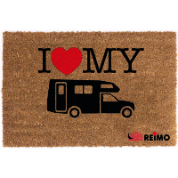 Reimo I Love My Motorhome Coconut door Mat