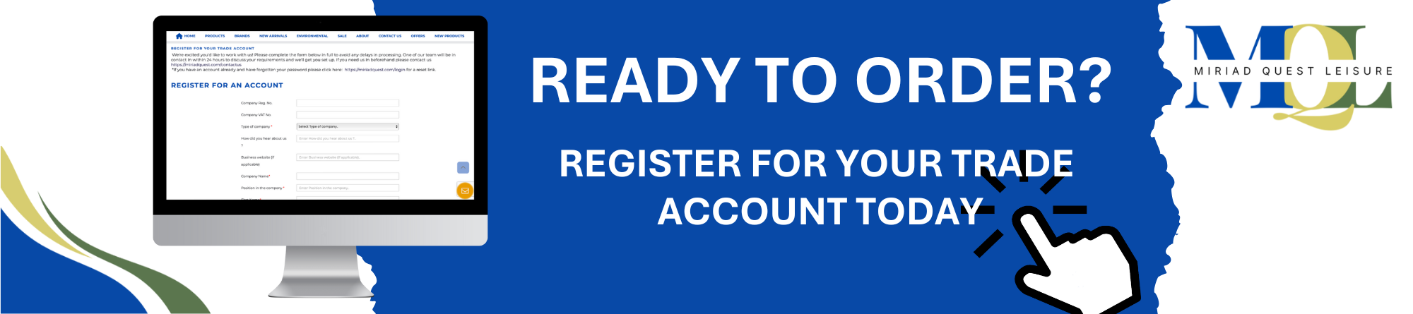 Register for an account