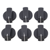 Thetford Black Straight Knobs (6 pack)