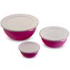 Omada Sanaliving Fuscia 3 Piece Bowl Set with Lids