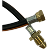 750mm x 6.3mm PROPANE pigtail black Loose Class 3
