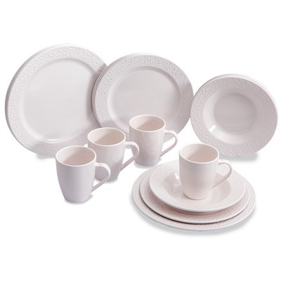 16 Piece Dinner Set Whistful White
