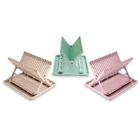 PlasticForte Folding Drainer with Drip Tray Assorted Colours (Box Qty: 3)