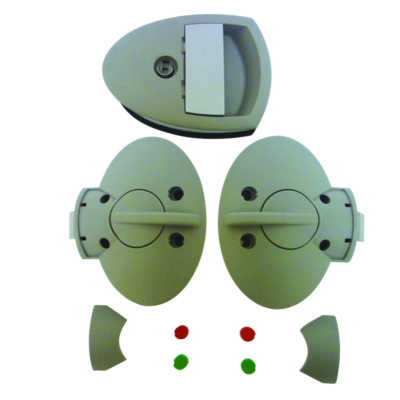 Hartal TriMark Left Hand Inner Lock, Grey, suits West Alloy