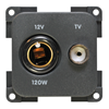 CBE 12 & TV Socket - Grey