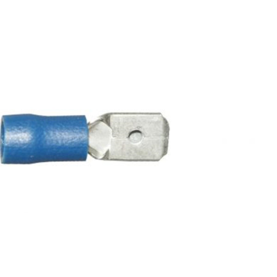W4 6.35mm Push-On Terminal Male - Blue (3 pack)