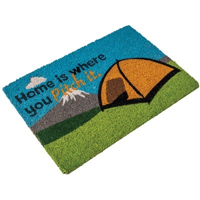 Heavy duty coir Home is where you pitch it (tent) mat