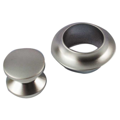 Hafele Pale Nickel 35mm Push Button Including Rosette (order in multiples of 100)