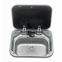 Dometic Smev VA8005 Square Sink with Black Glass Lid