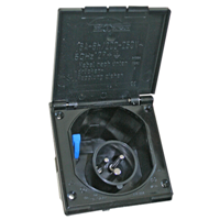 Fawo 240v Flush Mains Inlet - Black