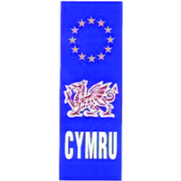 W4 Euro CYMRU Upright Plate Sticker