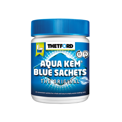 Thetford Aqua Kem Blue Sachets 15 per tub (Order in multiples of 6)