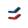 Reich Nozzle ridged - red & blue