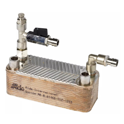 22mm Alde Engine Heat Exchanger w/Manifold