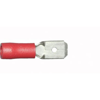 W4 6.35mm Push-On Terminal Male - Red (3 pack)