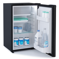 50 LITRE BLACK CHROME LOCK FRIDGE 12/24V BD NANO COMPRESSOR RH HINGE