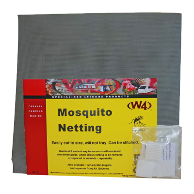 W4 1m x 2m Grey Mosquito Netting