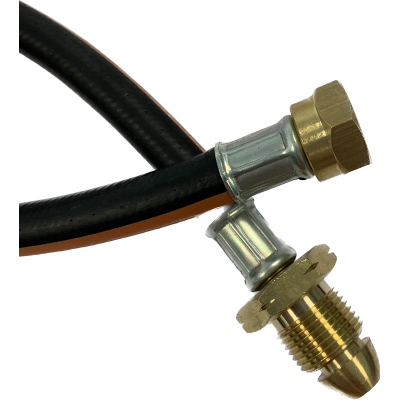 750mm x 6.3mm PROPANE pigtail black Loose Class 3