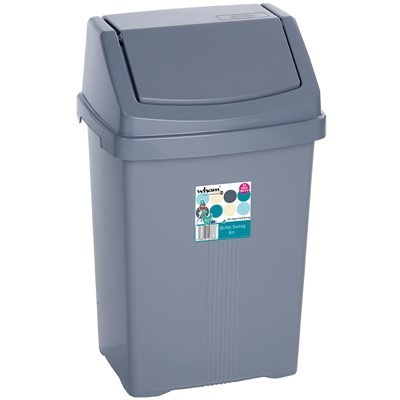8L Swing Bin - Silver