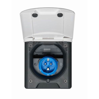 Fawo White Flush Mains Inlet with Magnetic Lock